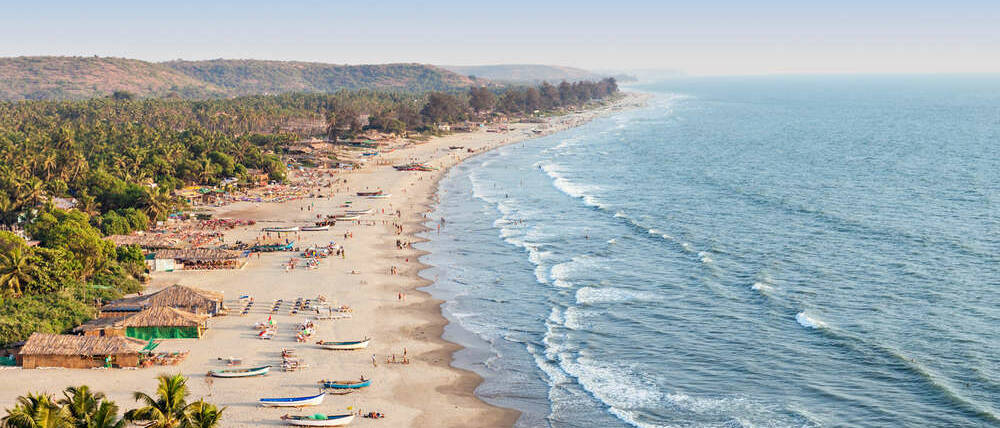 Voyage à Goa vue aérienne plage