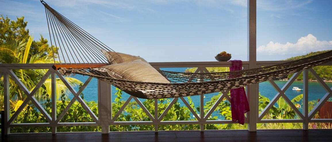 Voyage à La Barbade hamac hôtel de charme Sainte-Lucie