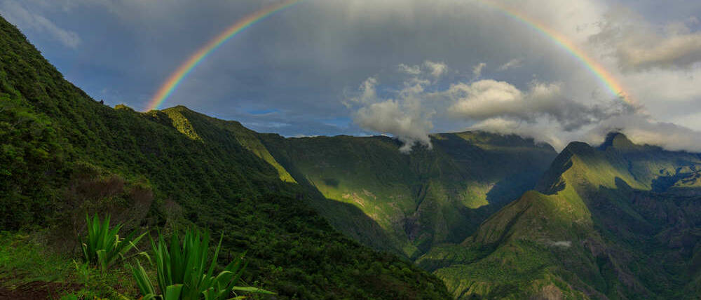 Voyage à La Réunion arc-en-ciel cirque de Mafate