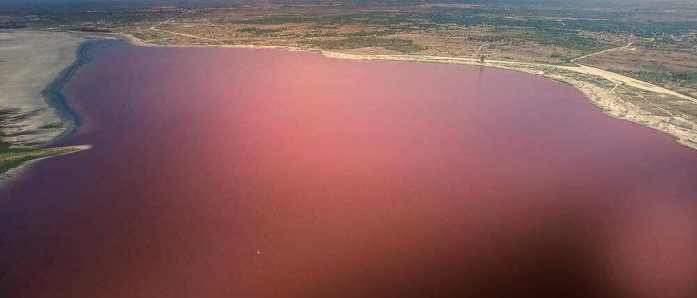Voyage Sénégal vue aérienne du Lac Rose