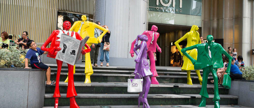 Voyage Singapour fashion statue